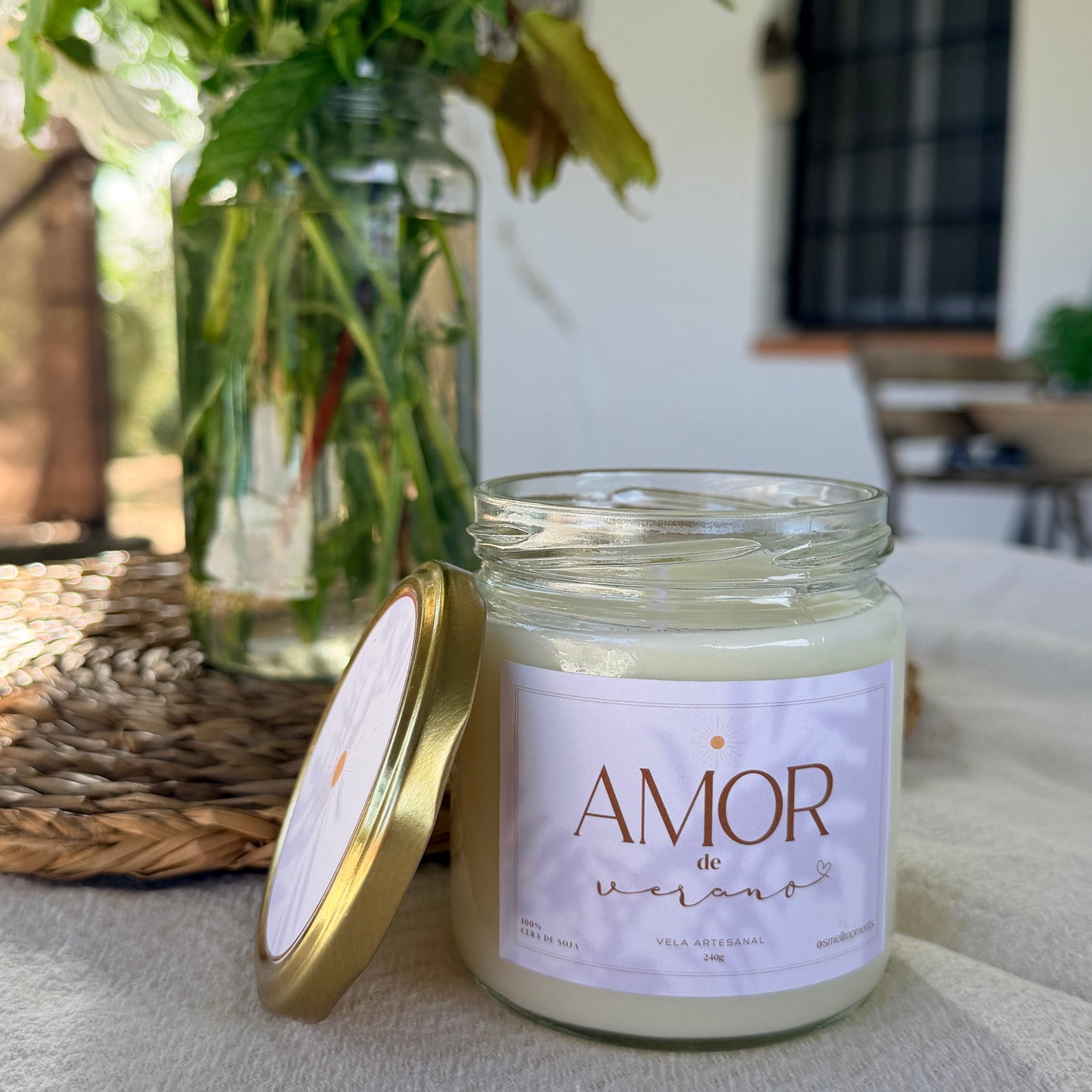 Vela aromática 'Amor de Verano' | Vela de Soja Artesanal 240gr