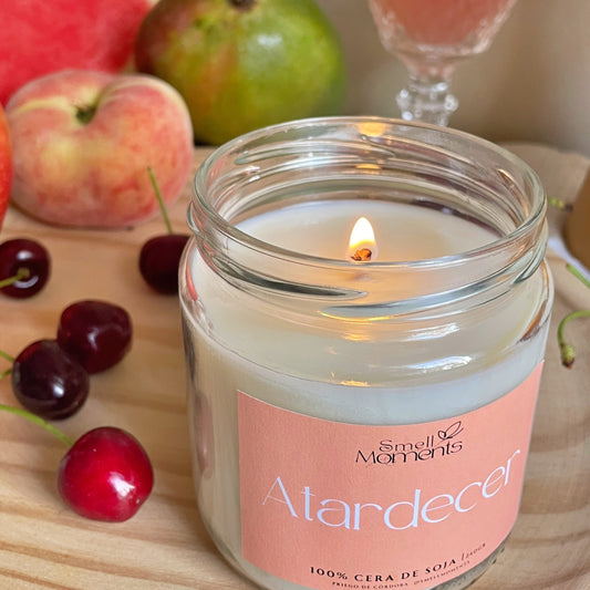 Vela aromática de soja Atardecer - Aroma tropical frutal - 240g