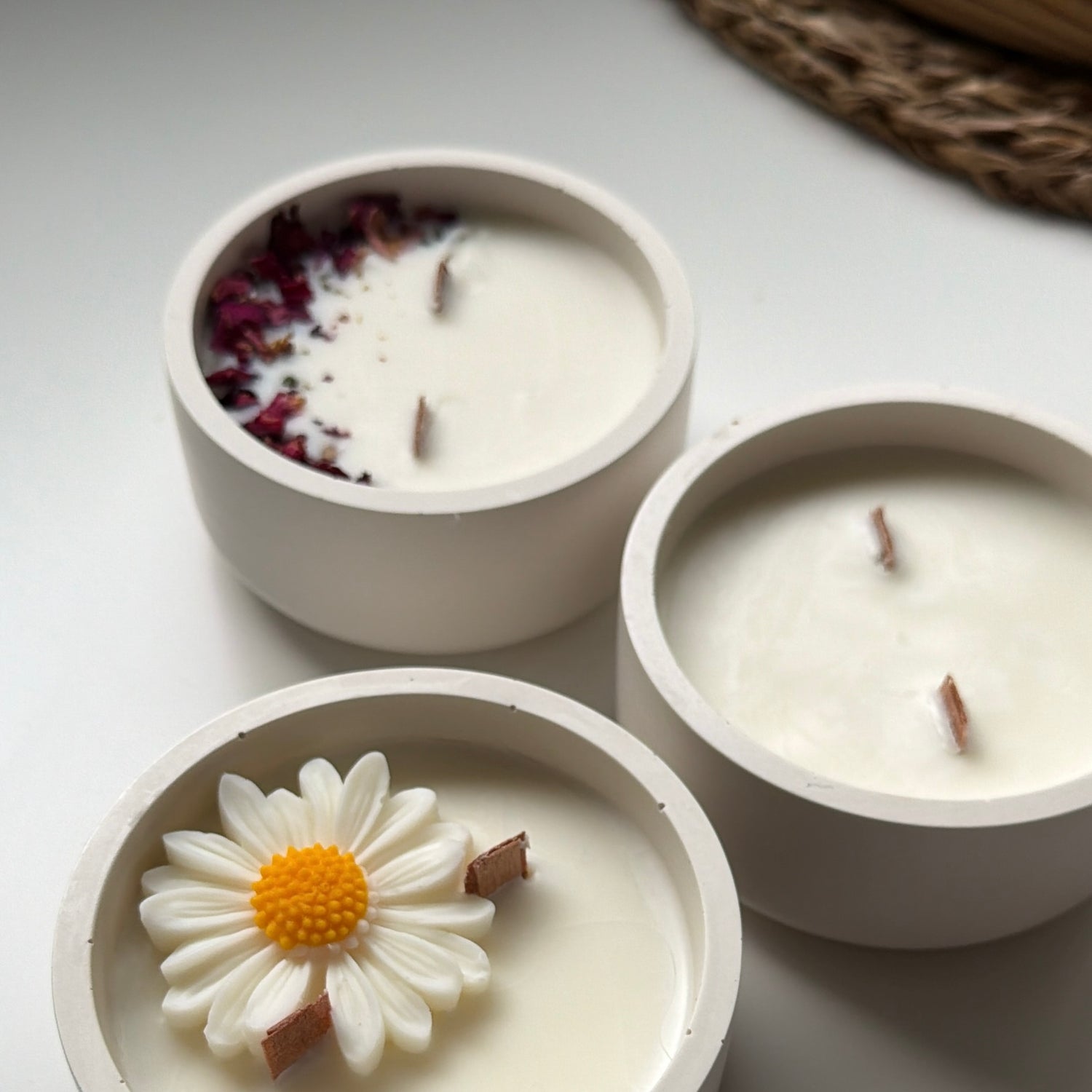 Velas de Soja en recipiente de Resina Ecológica | Jesmonite