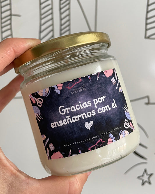 Vela Aromática Personalizada I Regalo Profes