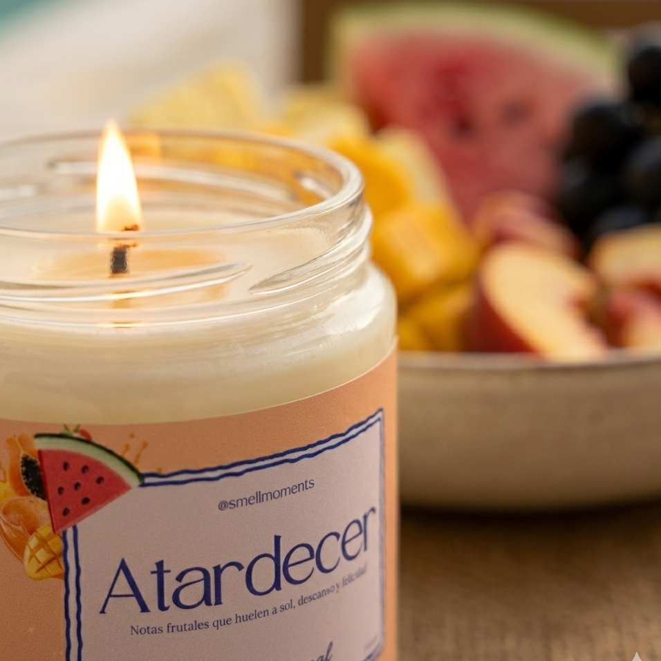 Vela aromática de soja Atardecer - Aroma tropical frutal - 240g