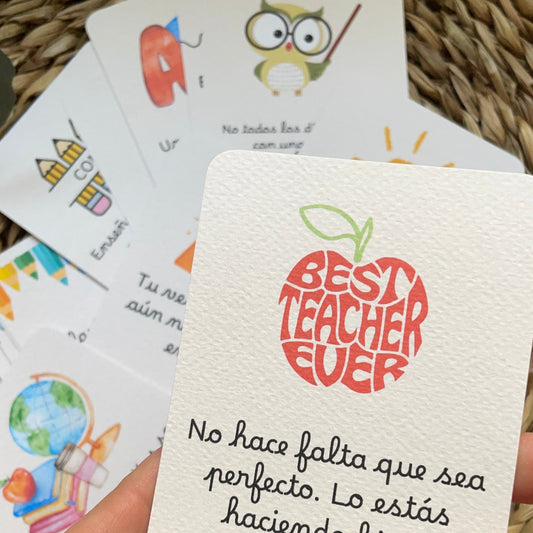 Set de tarjetas motivadoras para profes-20 frases para inspirar cada día