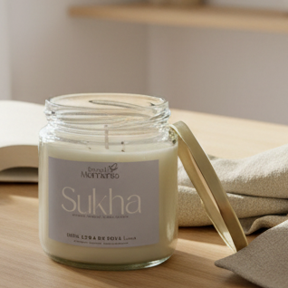 Vela aromática SUKHA | Bambú, Flor de cerezo, Orquídea, Notas marinas