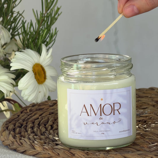 Vela aromática 'Amor de Verano' | Vela de Soja Artesanal 240gr